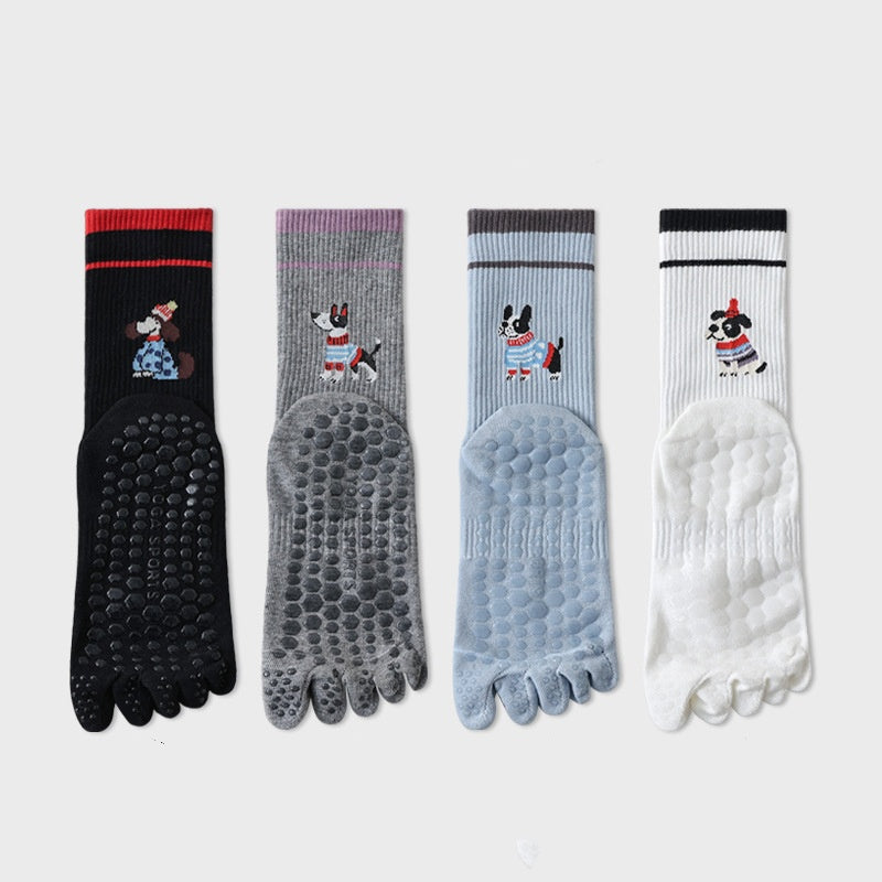Women’s Yoga Grip Toe Socks 4 Pack