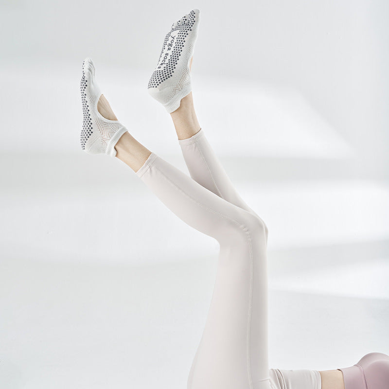 Non Slip Full Toe Open Back Grip Socks 3 pack