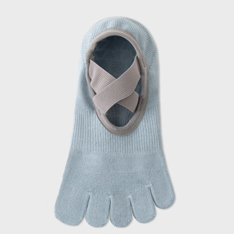 Cross Strap Grip Toe Socks