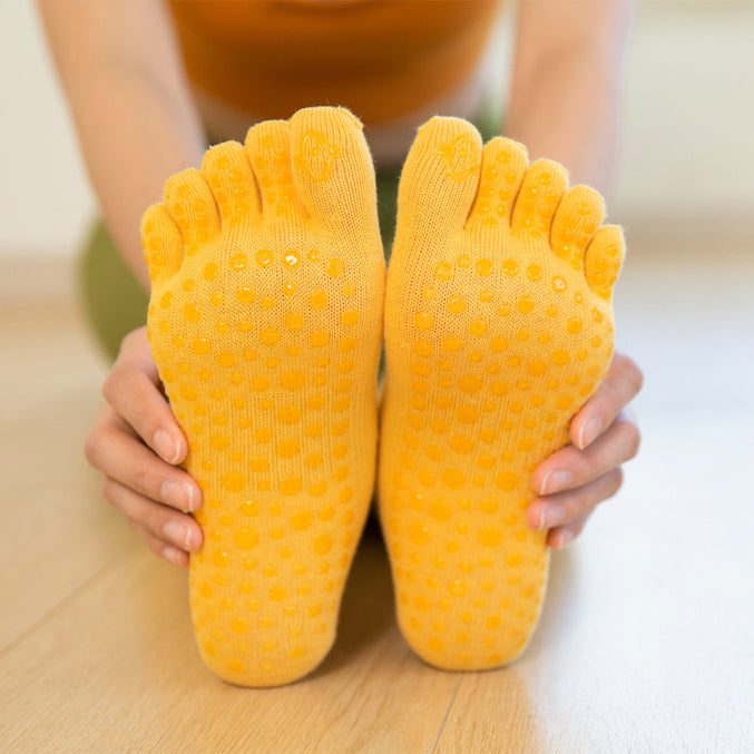 Mid Calf Grip Toe Socks