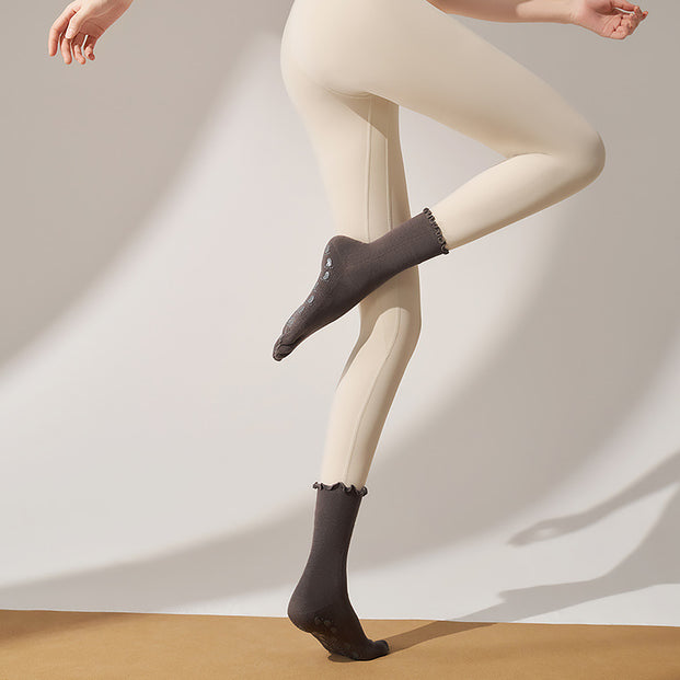 Lace Trim Medium Grip Socks