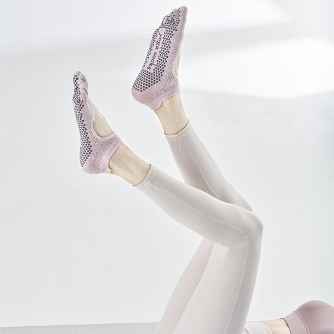 Non Slip Full Toe Open Back Grip Socks 3 pack