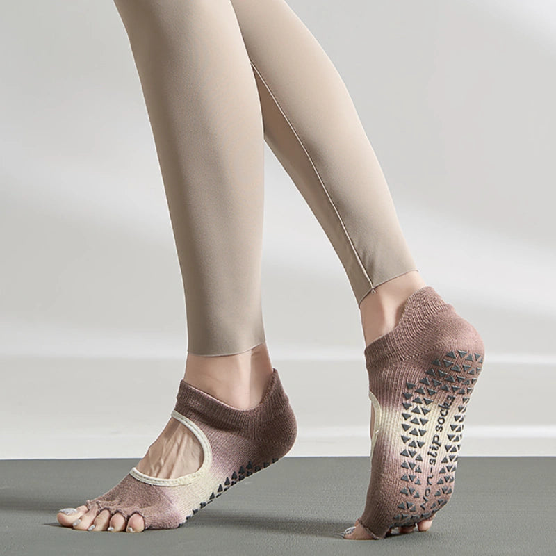Gradient Half Toe Non Slip Grip Socks