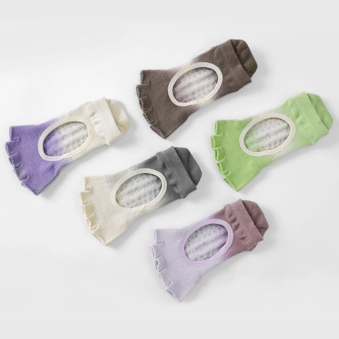 Gradient Half Toe Non Slip Grip Socks
