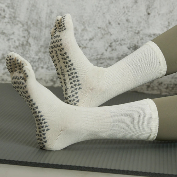 Solid Color Full Toe Non Slip Grip Socks