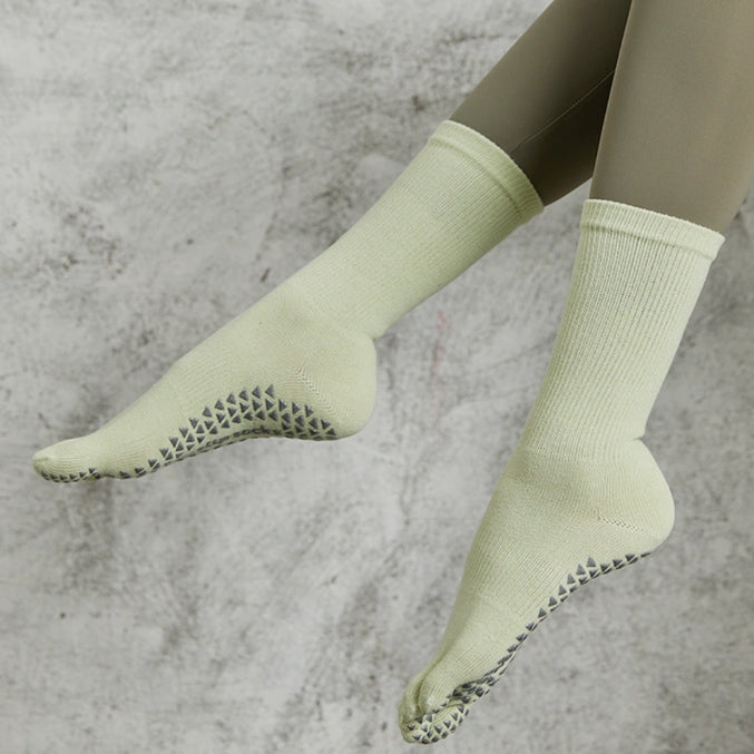 Solid Color Full Toe Non Slip Grip Socks