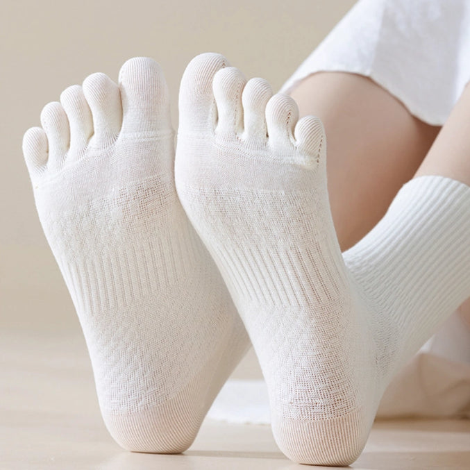 Antibacterial women’s five toe socks