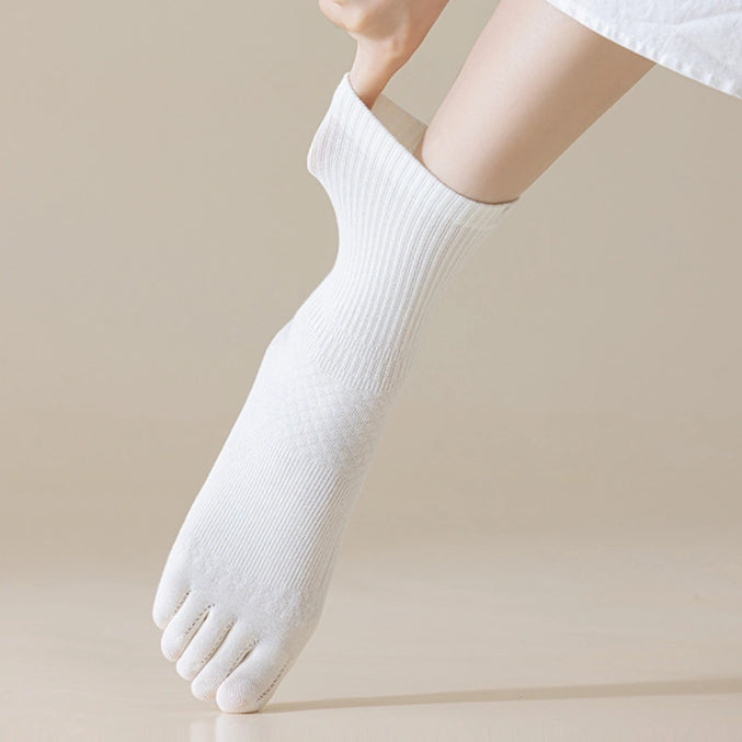 Antibacterial women’s five toe socks