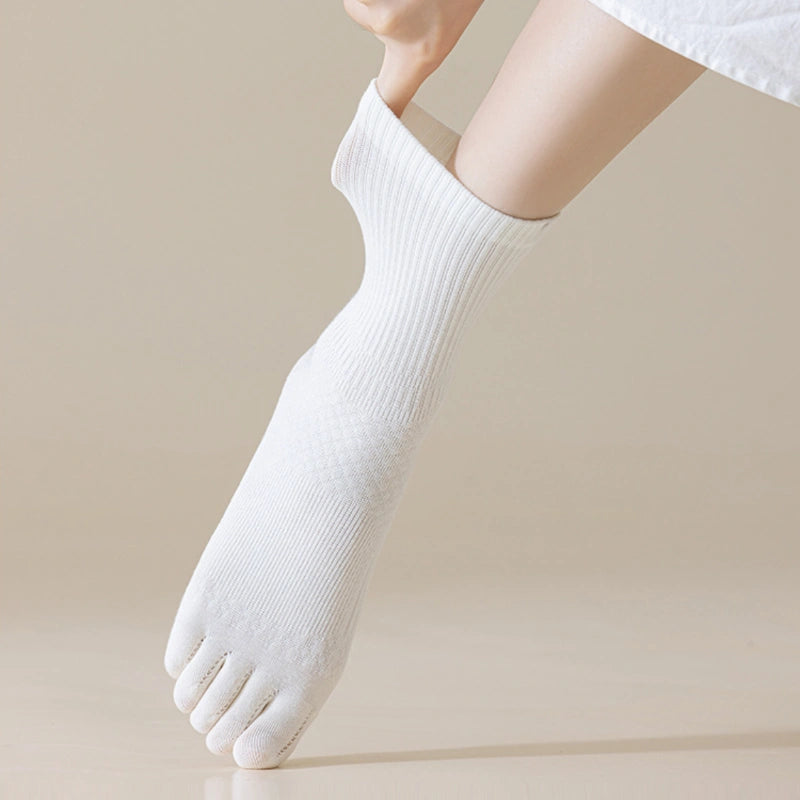 Antibacterial women’s five toe socks