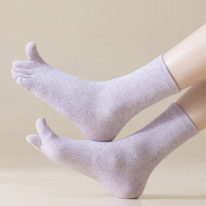 Antibacterial women’s five toe socks