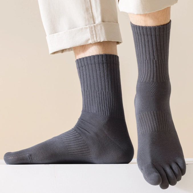 Antibacterial men’s five toe socks