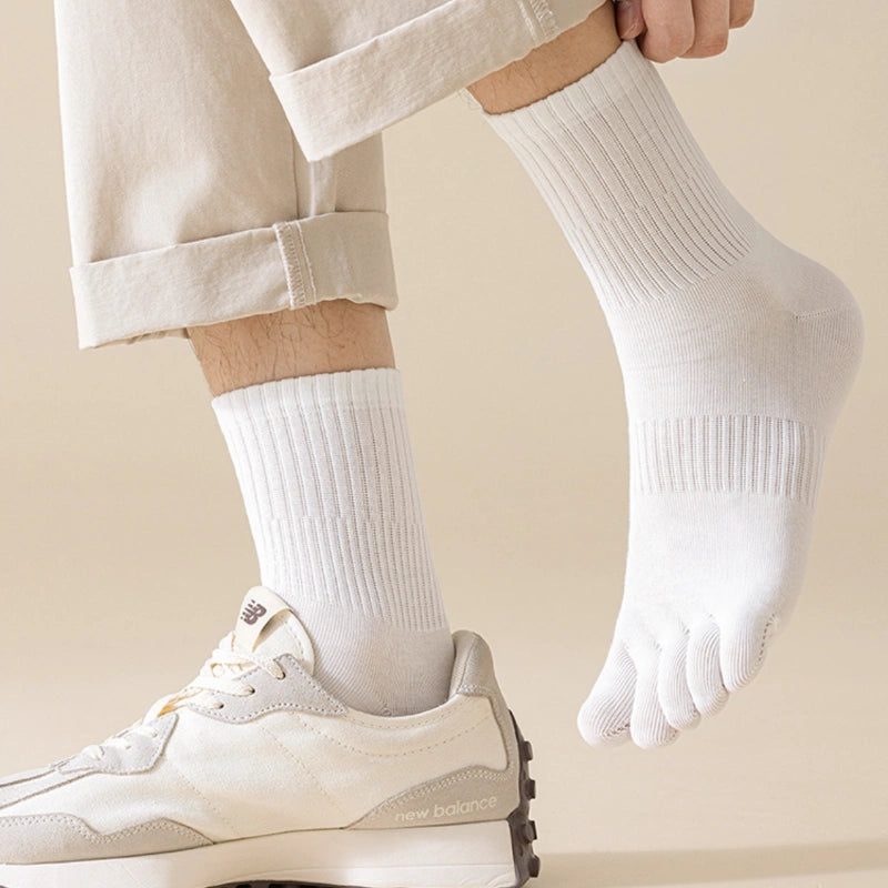 Antibacterial men’s five toe socks