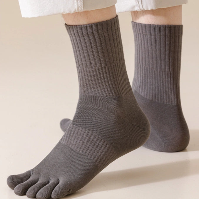 Antibacterial men’s five toe socks