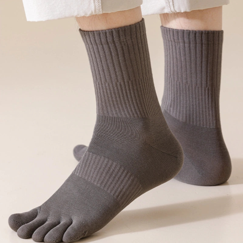 Antibacterial men’s five toe socks