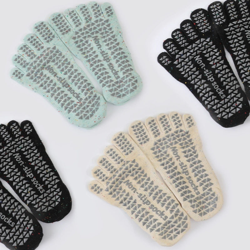 Lace-Up Five Toe Grip Socks 3 Pack