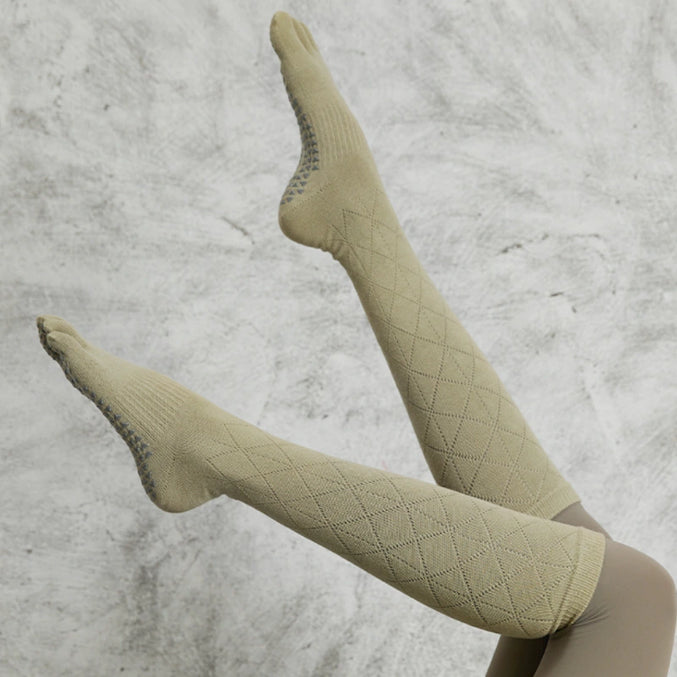 Long Calf Non Slip Yoga Socks 3 Pack