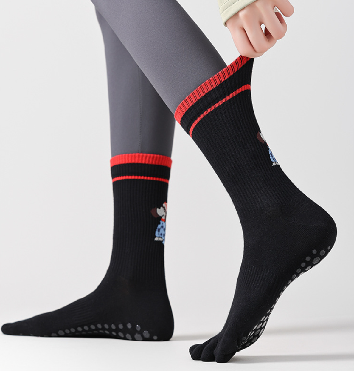 Women’s Yoga Grip Toe Socks 4 Pack