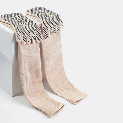 Over Knee Non Slip Grip Toe Socks set