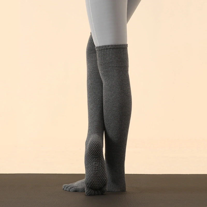 Over Knee Non Slip Grip Toe Socks set