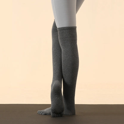 Over Knee Non Slip Grip Toe Socks set