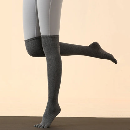 Over Knee Non Slip Grip Toe Socks set