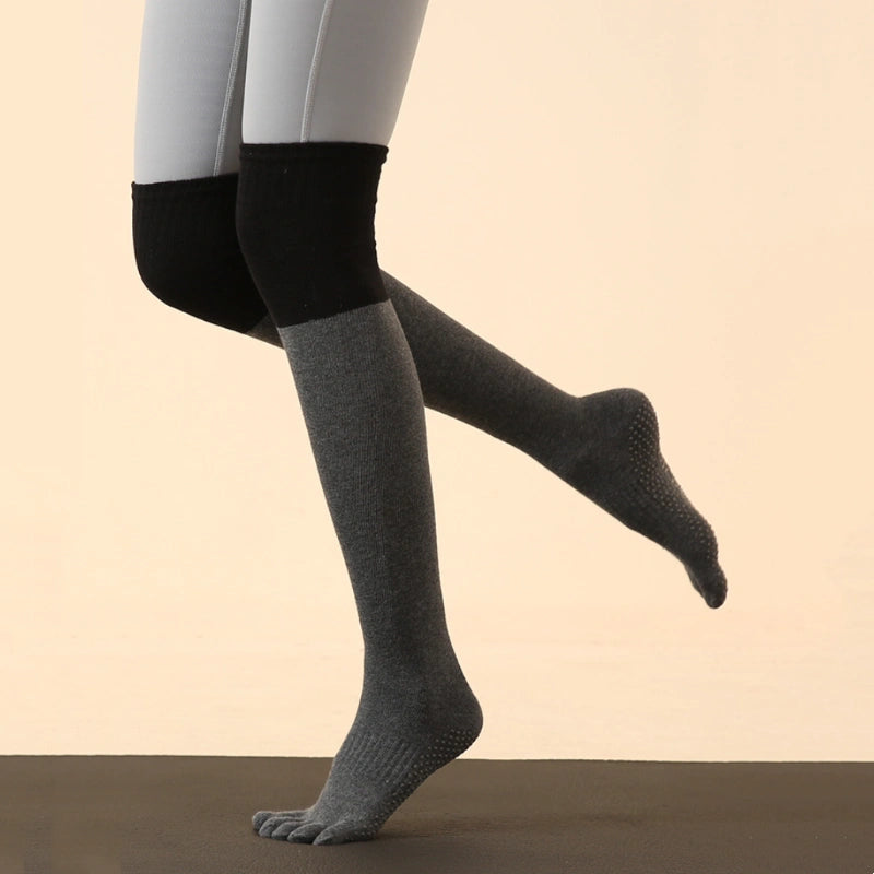 Over Knee Non Slip Grip Toe Socks set