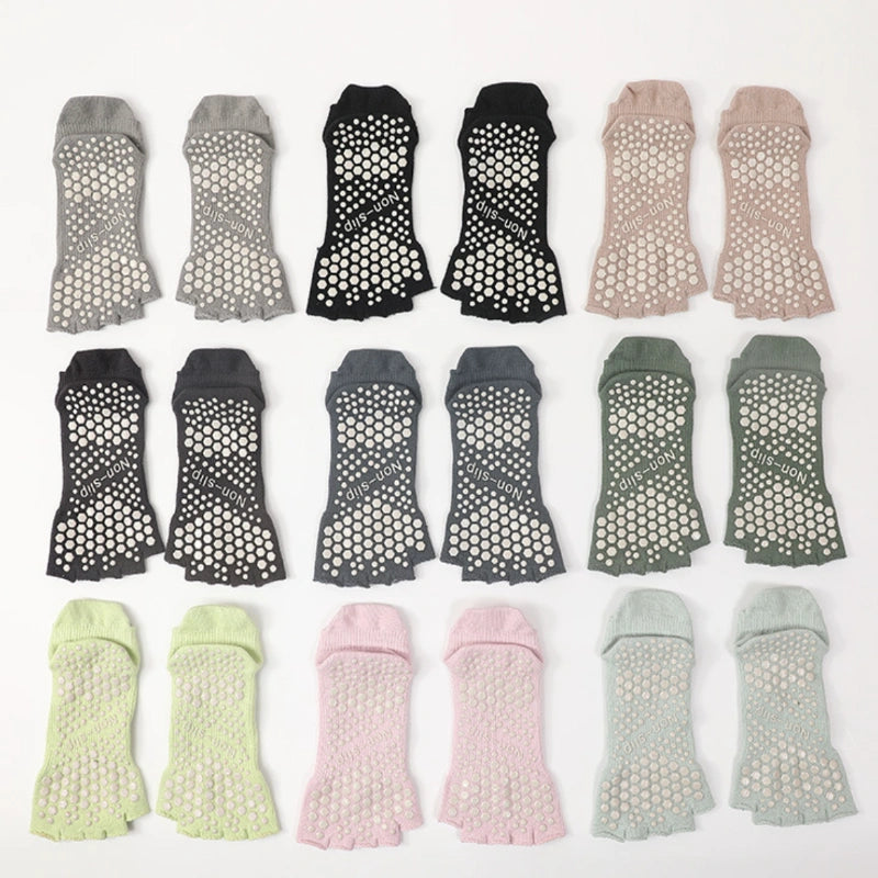 Open Toe Non Slip Grip Toe Socks 3 Pack